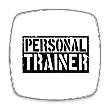 Coach personal trainer - Square fridge magnet - white - Front