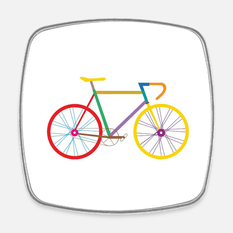 Cycling / Cycling - Square fridge magnet - white