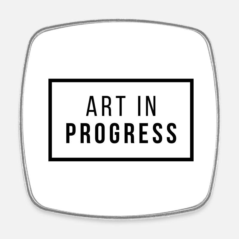 Art in Progress - Viereckiger Kühlschrankmagnet - Weiß