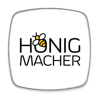 Honigmacher - Viereckiger Kühlschrankmagnet - Weiß - Vorne