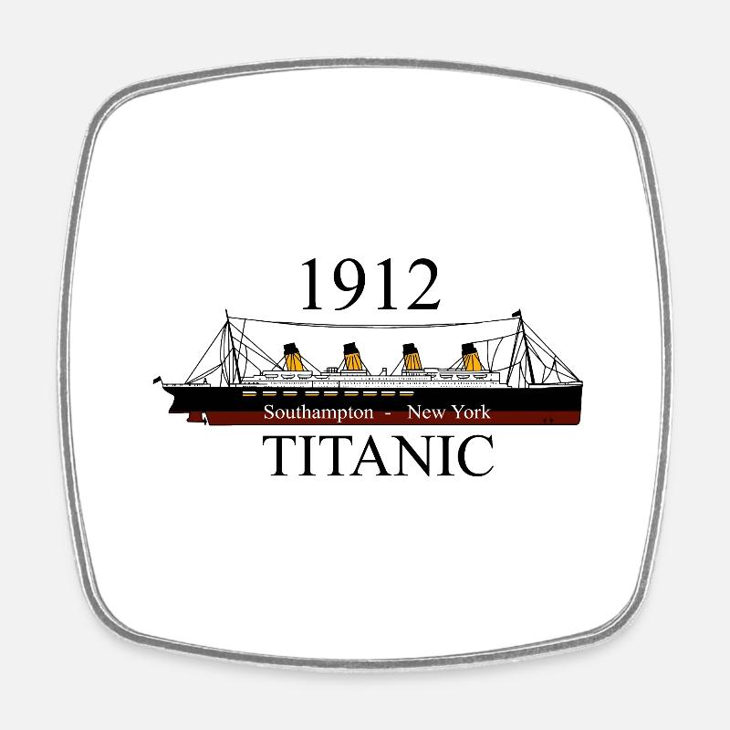 Titanic - Square fridge magnet - white