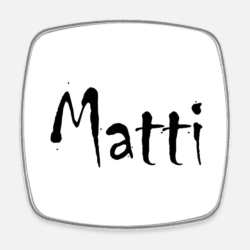 matti - Viereckiger Kühlschrankmagnet - Weiß