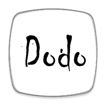 dodo - Square fridge magnet - white - Front