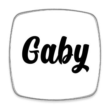 Gaby - Viereckiger Kühlschrankmagnet - Weiß - Vorne