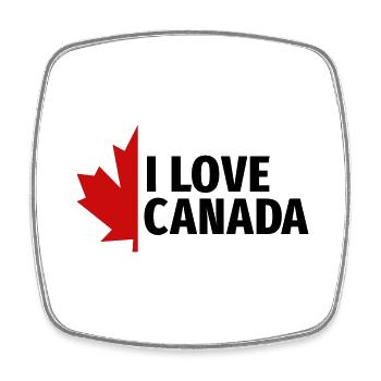 I love Canada Ahornblatt Kanada Vancouver Ottawa - Viereckiger Kühlschrankmagnet - Weiß - Vorne