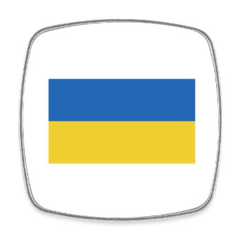 ukraine flag - Square fridge magnet - white - Front