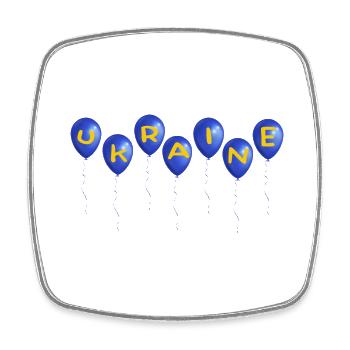 ukraine slava ukraini stand with ukraine kiev - Square fridge magnet - white - Front