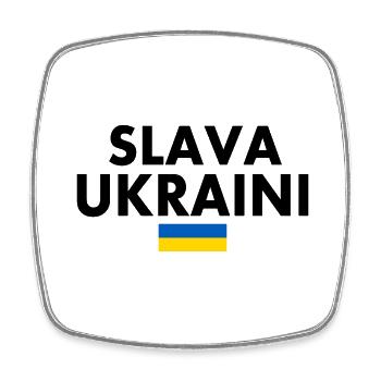 Slava ukraini - Magnet carré - blanc - Devant