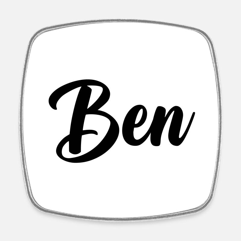 Benoît - Magnet carré - blanc