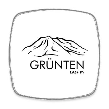 Grünten - Viereckiger Kühlschrankmagnet - Weiß - Vorne