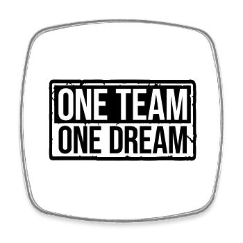 One Team Shield - Square fridge magnet - white - Front