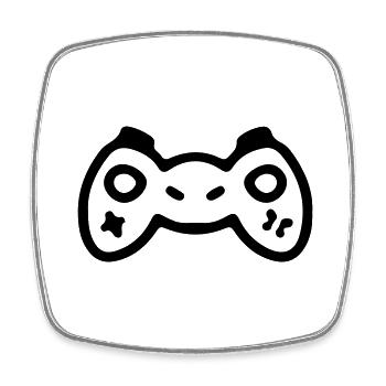 Controller Gamer Gambler Console Gaming - Square fridge magnet - white - Front