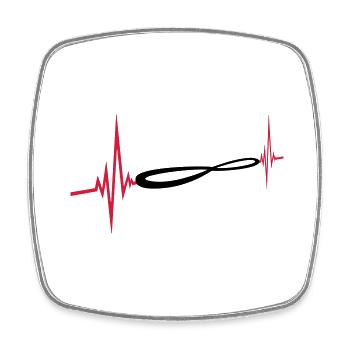 Pulse Infinite Symbol - Square fridge magnet - white - Front
