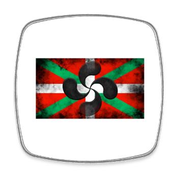 VINTAGE IKURRIÑA FLAG WITH LAUBURU - Square fridge magnet - white - Front
