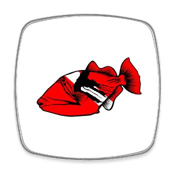 Triggerfish par Scuba.Style - Magnet carré - blanc - Devant
