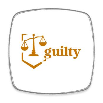 I See Guilty People Lawyer - Square fridge magnet - white - Front
