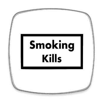Smoking kills - Square fridge magnet - white - Front