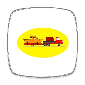 Truck - Square fridge magnet - white - Front