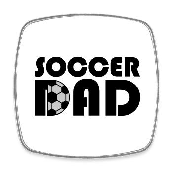 Design Soccer Dad Logo - Square fridge magnet - white - Front