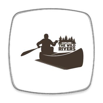 KAYAK PADDEL RUDERN WASSER KANU RAFTING BOOT MOTIV - Viereckiger Kühlschrankmagnet - Weiß - Vorne
