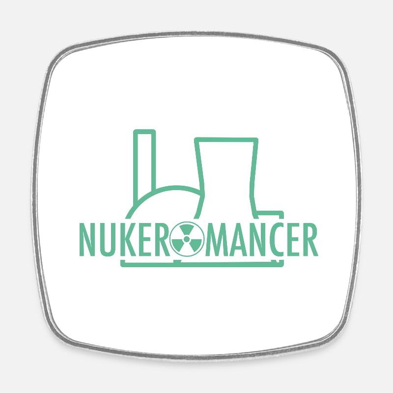 nukeromancer - Magnet carré - blanc