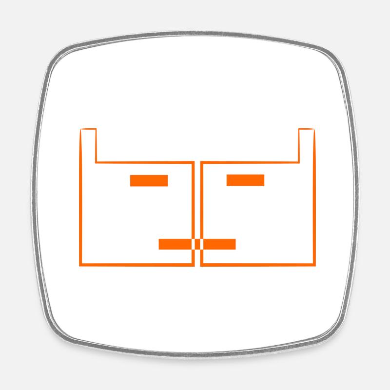 face tool - Square fridge magnet - white