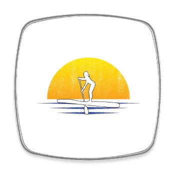 Stand Up Paddle Surf Stand-up Paddle Skateboard Stand-up Paddler - Magnet carré - blanc - Devant