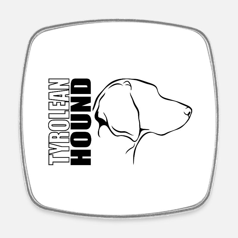 TYROLEAN HOUND Profile Koirat Koira Wilsigns - Nelikulmainen jääkaappimagneetti - valkoinen