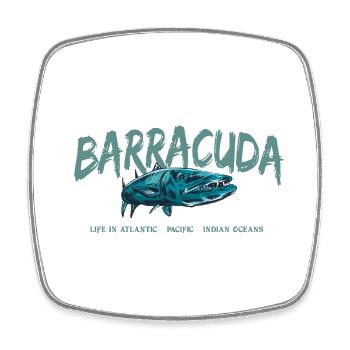 Poisson Barracuda Pêche en haute mer - Magnet carré - blanc - Devant