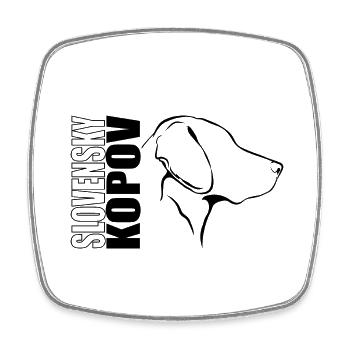 SLOVENSKY KOPOV Profil Hunde Jagdhund Wilsigns - Viereckiger Kühlschrankmagnet - Weiß - Vorne