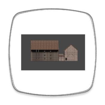 Anime House fan art - Square fridge magnet - white - Front