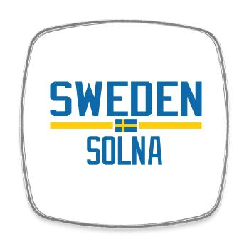 Sweden Solna - Square fridge magnet - white - Front