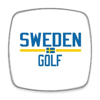 Schweden Golf - Viereckiger Kühlschrankmagnet - Weiß - Vorne