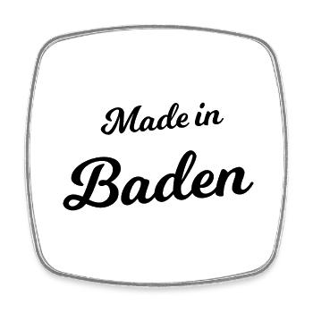 Made in Baden - Viereckiger Kühlschrankmagnet - Weiß - Vorne