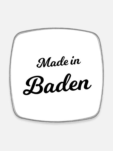 Made in Baden - Viereckiger Kühlschrankmagnet - Weiß