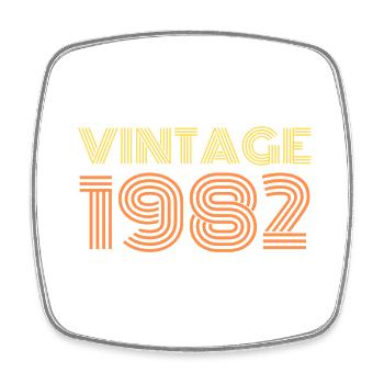 Vintage 1982- Retro-Birthday - Square fridge magnet - white - Front
