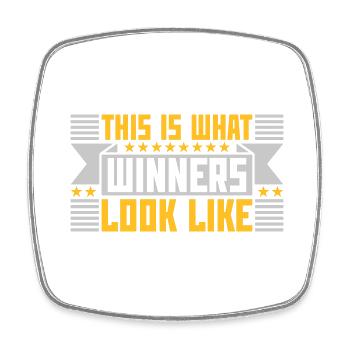 What Winners Look Like - Viereckiger Kühlschrankmagnet - Weiß - Vorne
