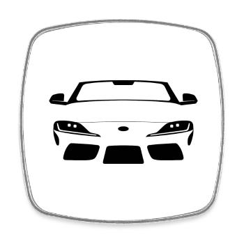 Sportauto MK5 Rennauto JDM Japan Racing Drift Fast - Viereckiger Kühlschrankmagnet - Weiß - Vorne