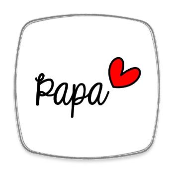 Papa. VATERTAG. HAPPY DADDY'S DAY. ALLES GUTE ZUM GEBURTSTAG! - Viereckiger Kühlschrankmagnet - Weiß - Vorne
