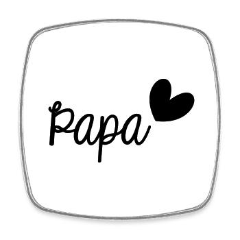 Papa. VATERTAG. HAPPY DADDY'S DAY. ALLES GUTE ZUM GEBURTSTAG! - Viereckiger Kühlschrankmagnet - Weiß - Vorne