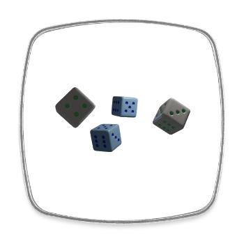 Cube - Square fridge magnet - white - Front