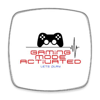 Gaming Mode Active - Viereckiger Kühlschrankmagnet - Weiß - Vorne