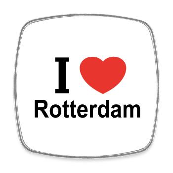 Ich liebe Rotterdam Holland - Viereckiger Kühlschrankmagnet - Weiß - Vorne