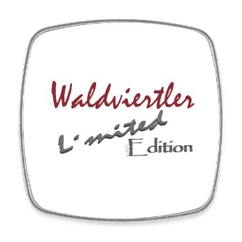 Waldviertler Limited Edition - Viereckiger Kühlschrankmagnet - Weiß - Vorne