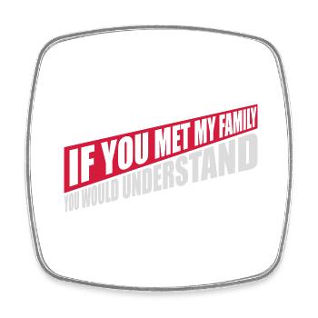 you would understand quote - Square fridge magnet - white - Front