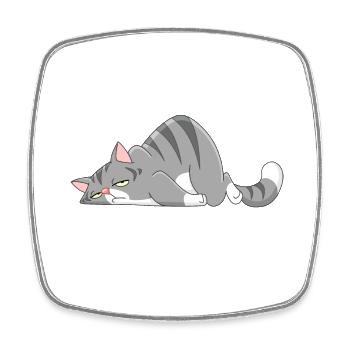 People make me tired - Square fridge magnet - white - Front