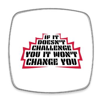 Workout Fitness Motivation Quote - Square fridge magnet - white - Front