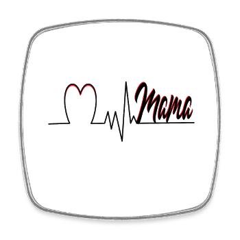Lieblings Mama Beste Mama Herzlinie Hab dich Lieb - Viereckiger Kühlschrankmagnet - Weiß - Vorne