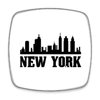 New York - Square fridge magnet - white - Front