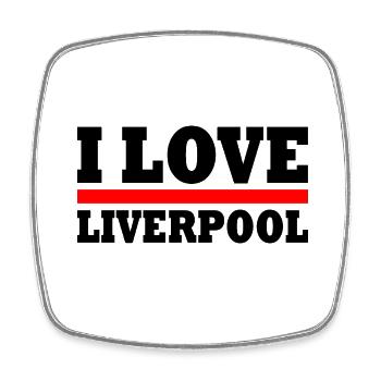 Liverpool - Viereckiger Kühlschrankmagnet - Weiß - Vorne